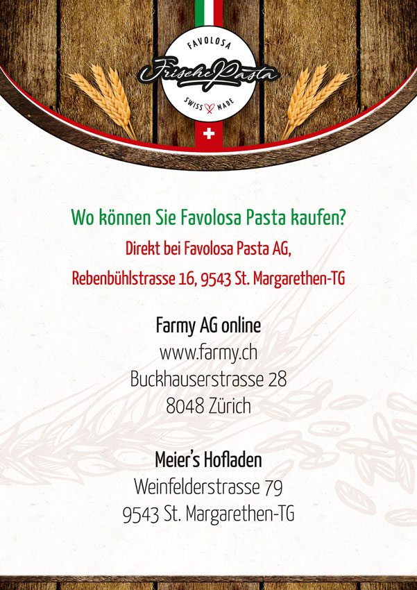 Favolosa Frische Pasta Verkaufsorte