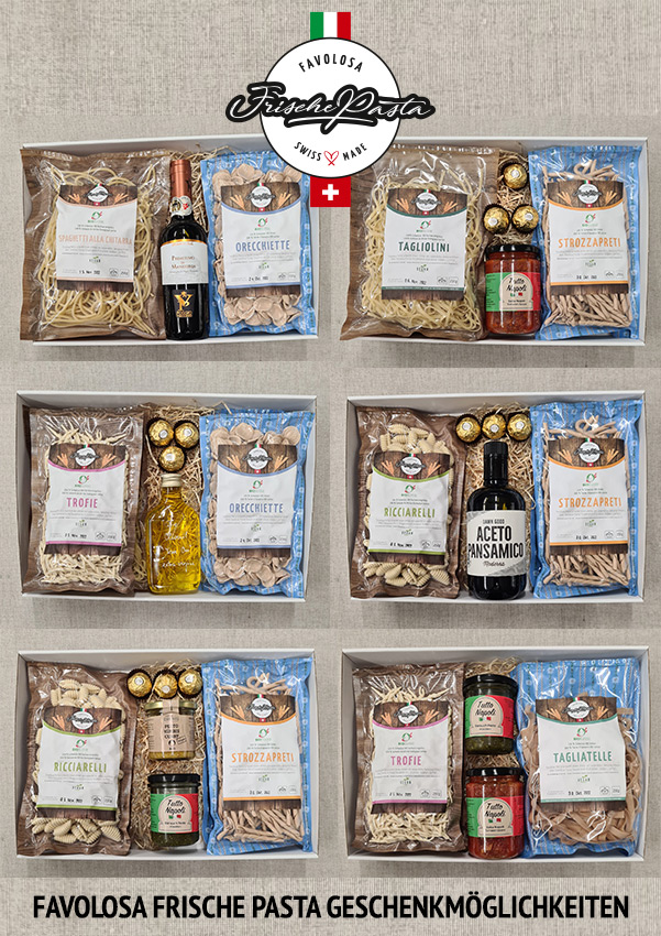Frische Pasta Geschenkmöglichkeiten